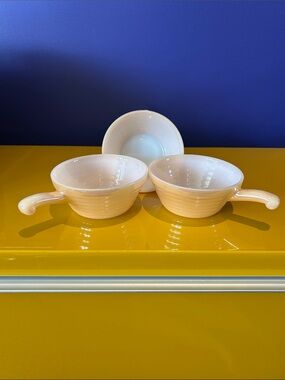Fire King Peach Lustre bowls